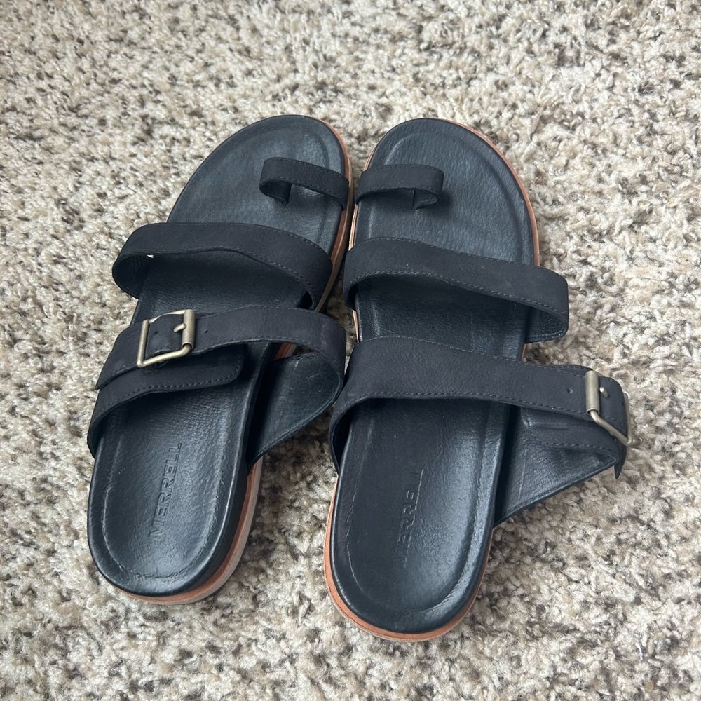 MERRELL Women's Black Sandals with Buckle